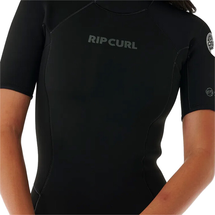 2024 Rip Curl Mujer Dawn Patrol 2mm Back Zip Shorty Neopreno 136WSP - Black